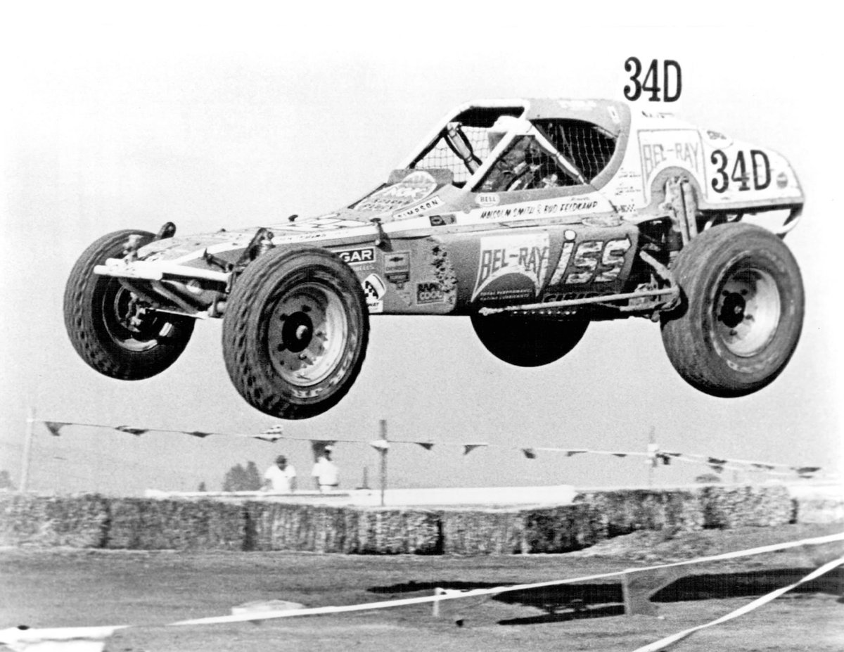 The Bel-Ray Bullet was the Funco buggy driven to victory twice by the legendary desert racer Malcolm Smith in the Baja 500

Tamiya designers would attend these races, taking inspiration for  early RC off-roaders; Rough Rider and Super Champ. Renamed, both are still available!