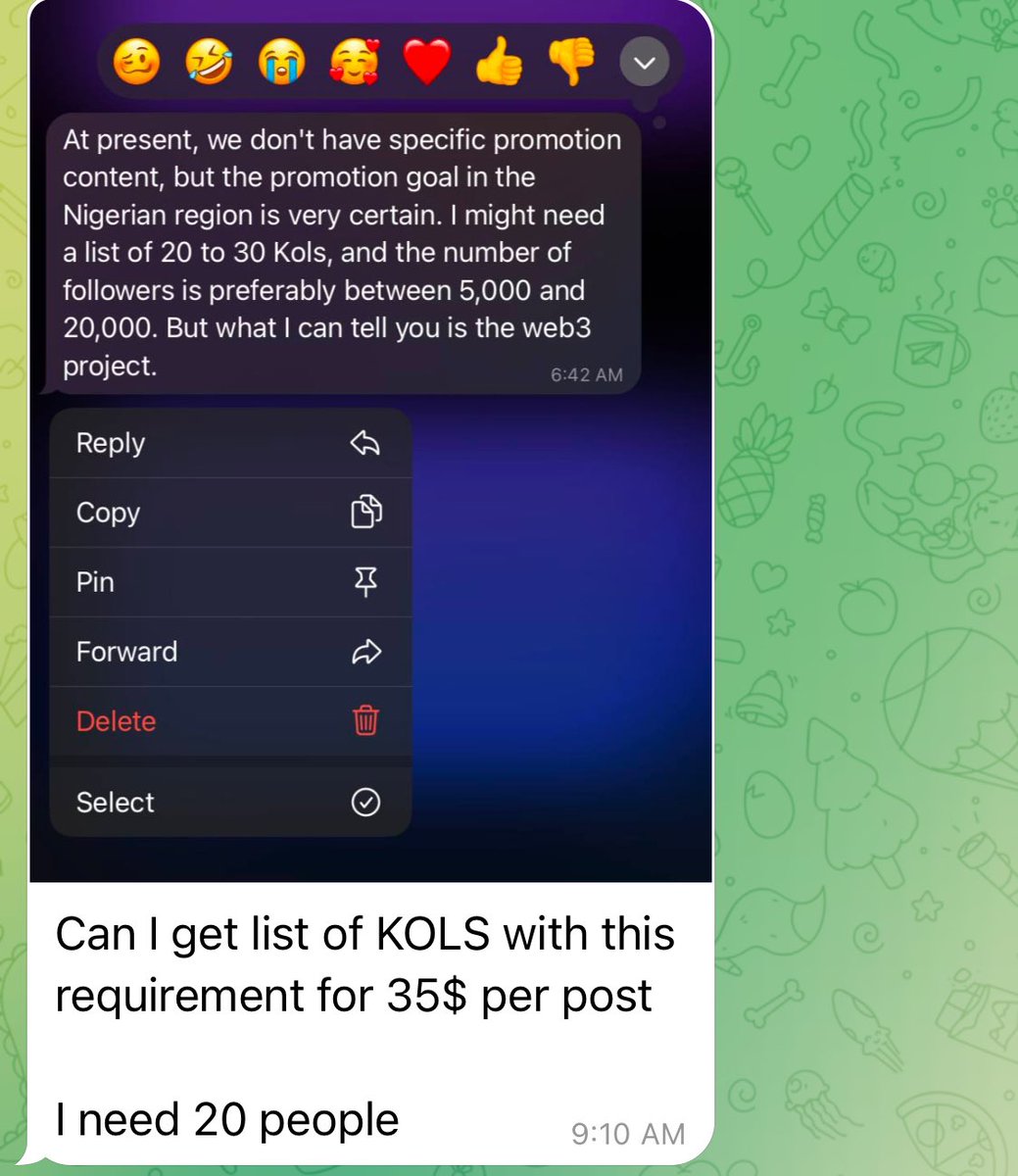 jhoel_eth's tweet image. I’m currently Onboarding KOLs/ Mini KOLs for a project.
Pay: $35 / post
20 - 30 slots available.
Interested?
RT, drop a comment & Tag a friend.
I’ll be sending a Dm right away, must be following so I can Dm you.
Let’s get this to everyone who qualifies.