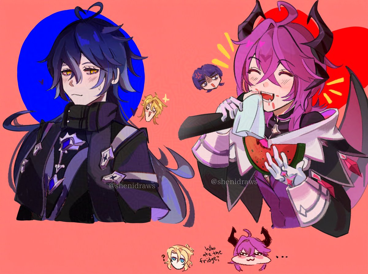 i got flins yippyy waiting for durinnn 🥲🥲

also during WIP i noticed there are like 3 or 4 fanarts of durin with watermelon lolll let's assume that's his fav fruit
#Flins #Durin