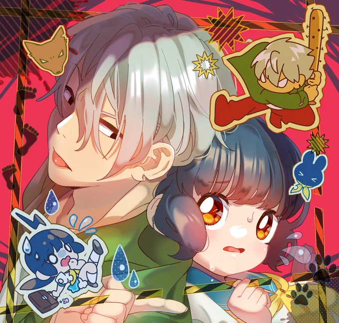 前のアイコンが2年前だから描き直してみた 比較してみるとなんか仲良くなってる 2023 2025