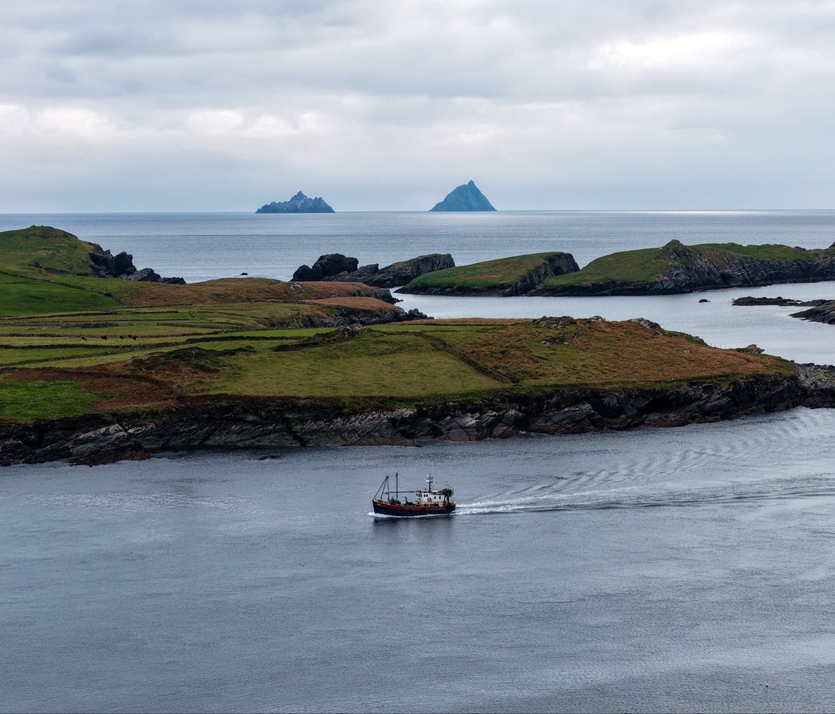 Fishing boat returning to Portmagee: The Skelligs in the background <a href="/wildatlanticway/">Wild Atlantic Way</a> <a href="/BrigidLaffan/">Brigid Laffan</a>