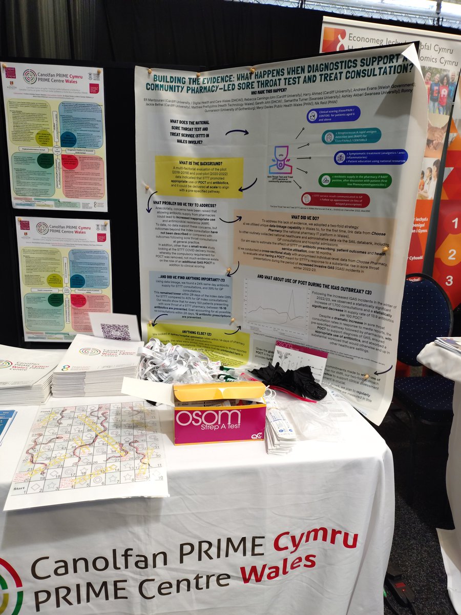 PharmacyCU's tweet photo. Mae ein Efi yn Ymchwil Iechyd a Gofal Cymru gyda Canolfan PRIME Cymru, yn siarad am brosiect Profi a Chyflawni Triniaeth ar gyfer Penelin Poenus

Our @efi_mantz is at the Health and Care Research Wales with PRIME Centre Wales, talking about the Sore Throat Test and Treat project. https://t.co/B5HnL6wMpJ
