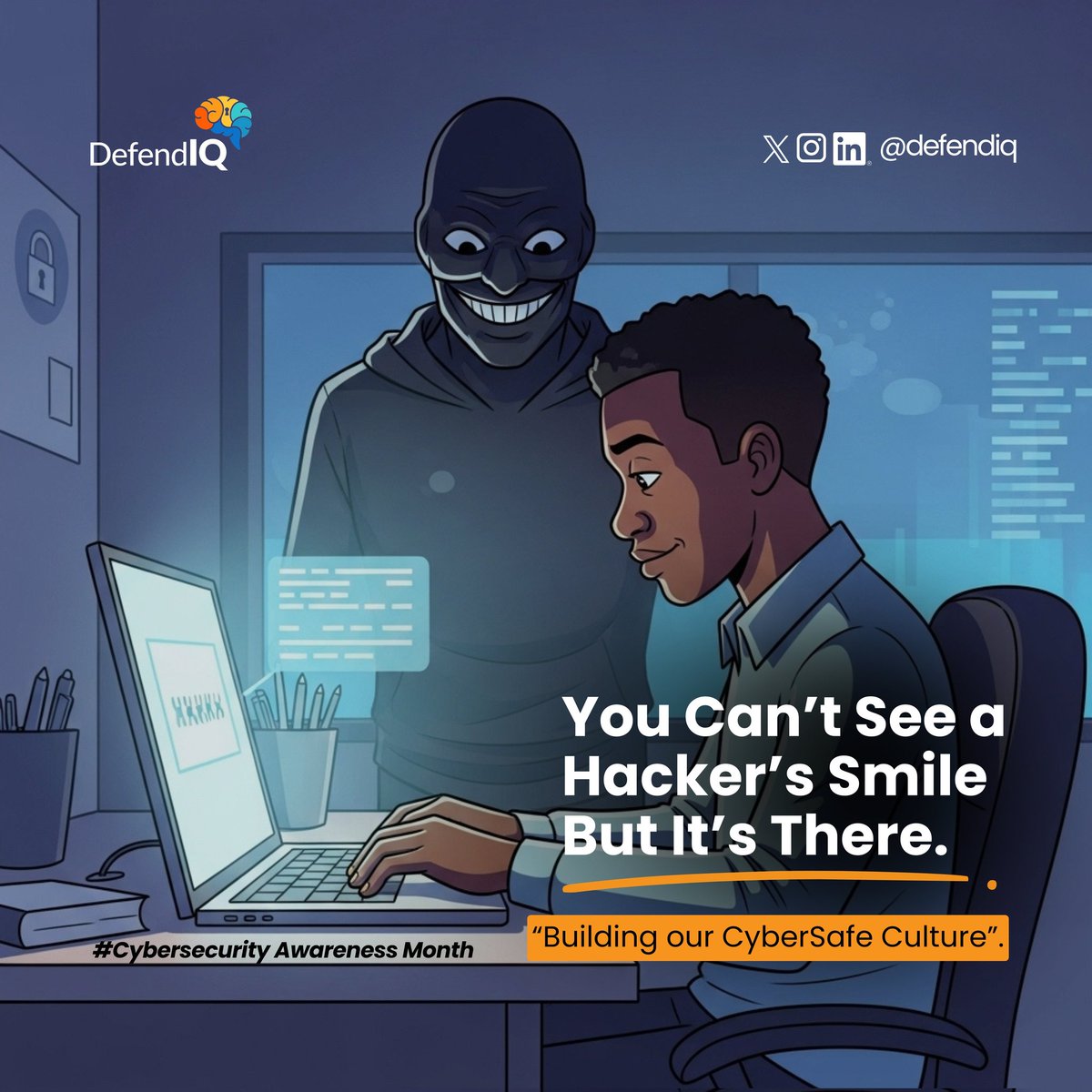 DefendIq's tweet photo. It's finally Friday, and the weekend is here! 

Don't let hackers spoil your chill time – stay cyber safe in Nigeria and keep your data secure.

Use strong passwords, and watch out for phishing scams.

Don't forget to click the link in the bio to also get trained with DefendIQ. https://t.co/10MJTLkYNt