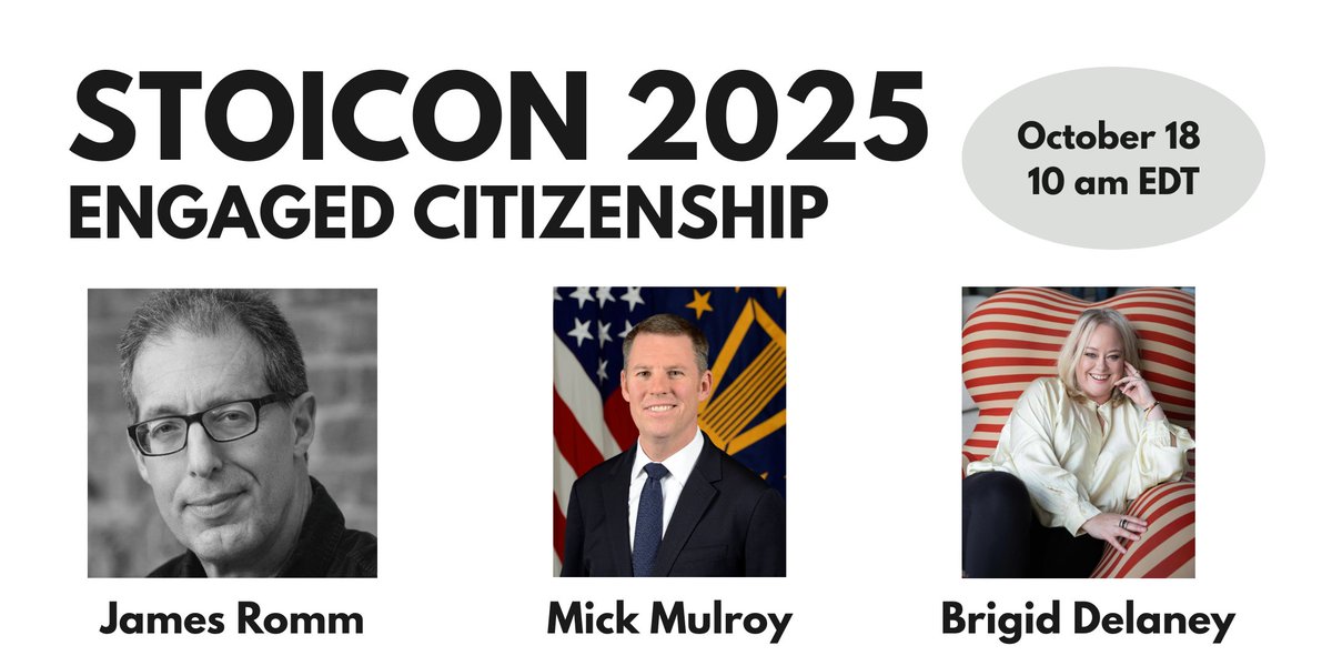 Join us tomorrow, October 18, for Stoicon 2025.

We have a roster of exceptional speakers and panelists who will explore the Stoic tradition of engaged citizenship and how it can help us today.

See the full schedule and get tickets at bit.ly/Stoicon2025