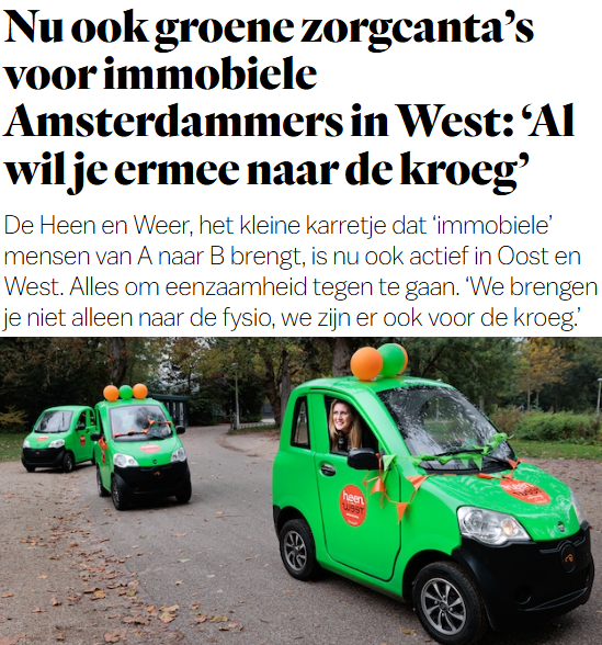 Nu ook in Oost en West:
Deze zorgcanta's werken best
tegen immobiliteit en eenzaamheid.
Daarvan krijgt de stad geen spijt! parool.nl/amsterdam/nu-o…
#020west #020oost #Amsterdam