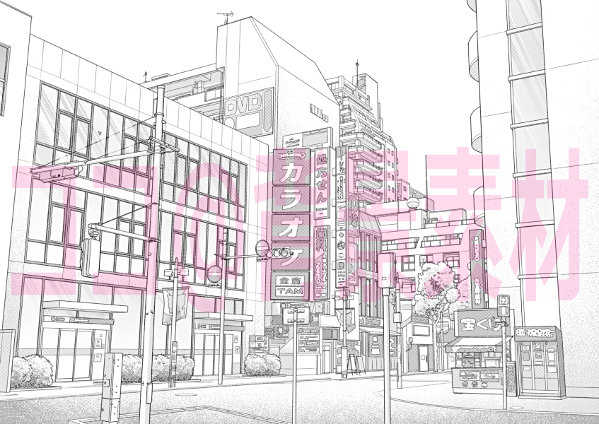 coco_haikei's tweet photo. 色んな場面に使いやすい駅前の背景を作成しました！
後ろの大きなビルを消すこともできますので、お好みで使い分け下さい。昼・夜バージョンも切り替えられます🙂
GOLD/CLIPPY可です。よろしくお願いします～！

雑多な駅前 by ココ＠背景素材 https://t.co/ZJFCTCAtDl #clipstudio https://t.co/bHz6Bva6x4