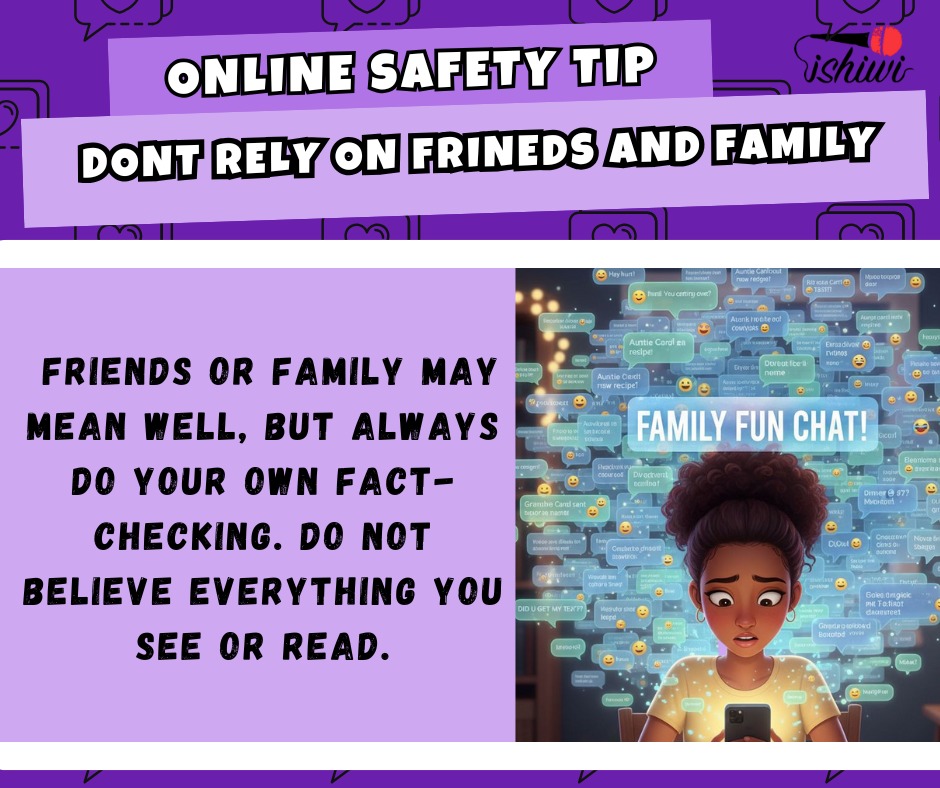 Don't believe everything you see in family groups
#reducethespreadoffalseinformation #staysafeonline #ishiwimyvoice #voiceoutloud