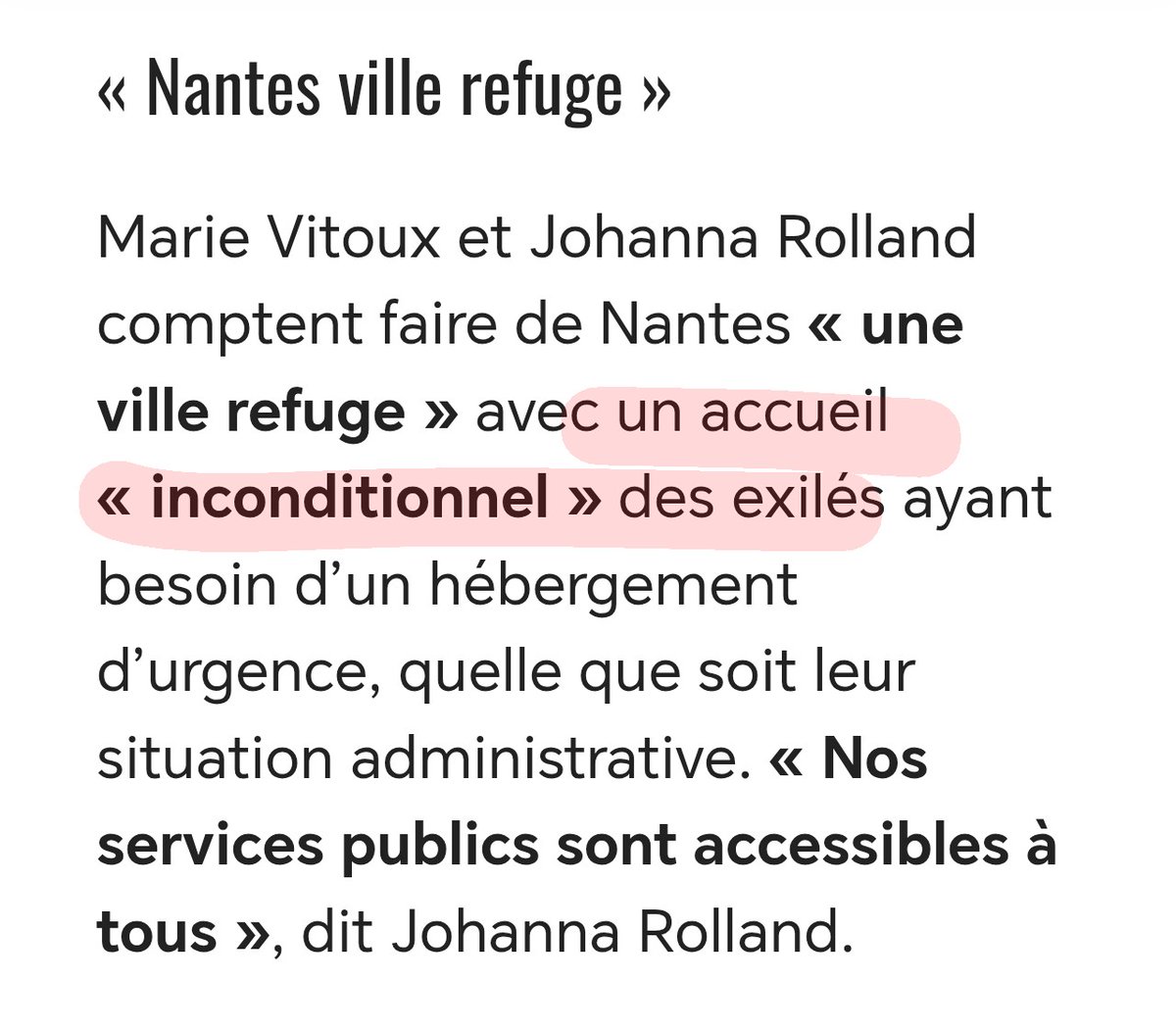 ToadVousEpie's tweet photo. La folie gauchiste ne s'arrête jamais à Nantes.

Johanna Rolland, annonce la couleur si elle est réélue :
- accueil inconditionnel des migrants
- 40% de logements sociaux dans le neuf https://t.co/URJppUQPi2