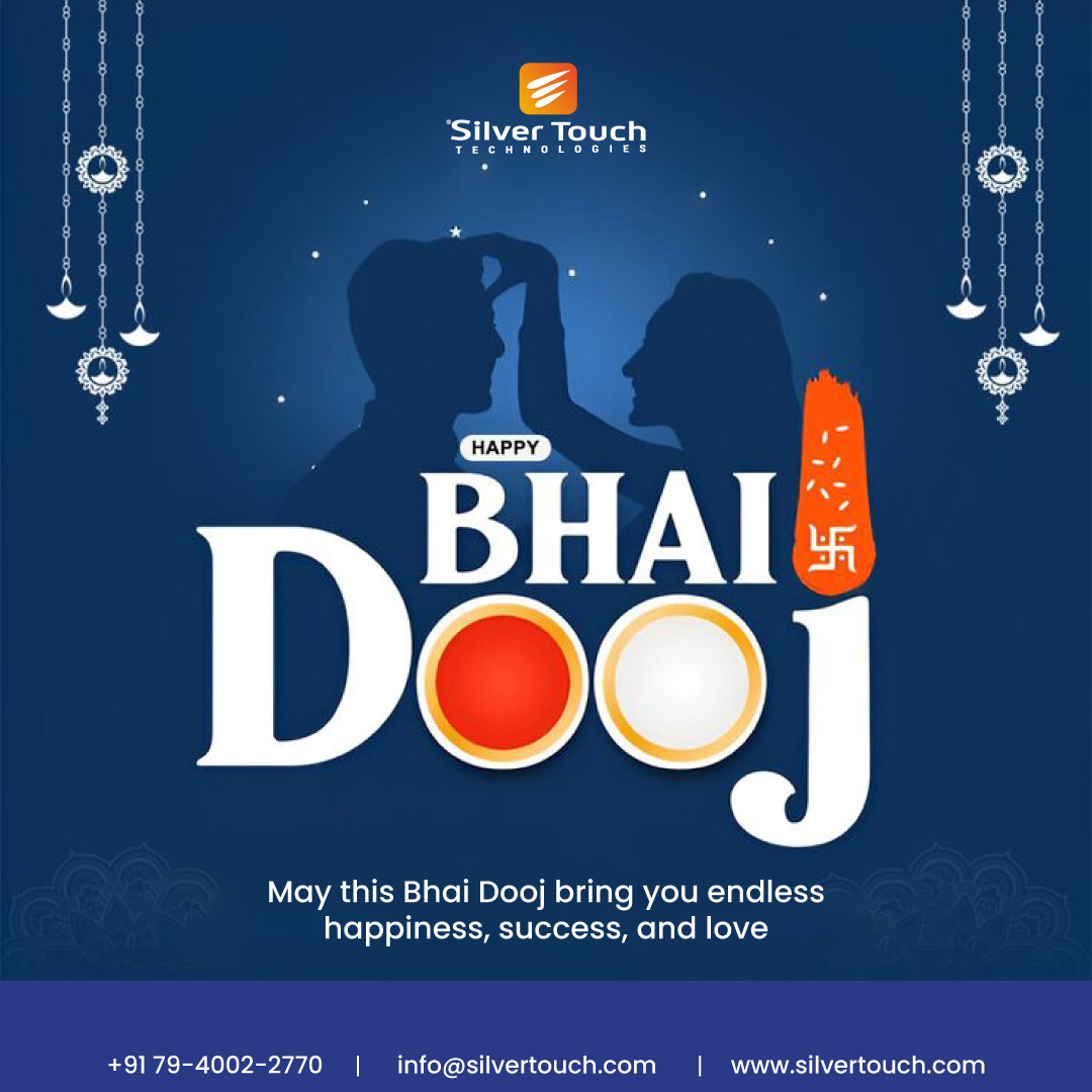 Bhai Dooj celebrates the bond of care and gratitude between every brother and sister.

At Silver Touch, we cherish that same spirit of trust and togetherness in all we do.

Wishing everyone a heartfelt Bhai Dooj.

#BhaiDooj #HappyBhaiDooj #FestivalOfBond #SilverTouchTechnologies