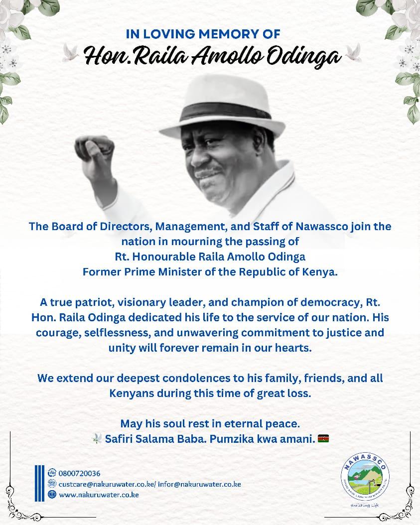 Together with the nation, we say: Fare thee well, Baba. 
Your legacy lives on. 🕊️