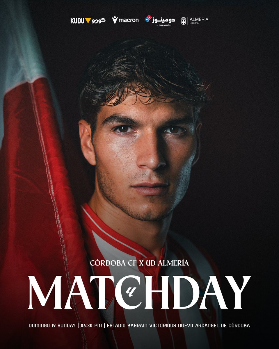 U_D_Almeria's tweet image. 𝐌𝐚𝐭𝐜𝐡𝐝𝐚𝐲

🔴⚪️ Pasión rojiblanca 🙌

🆚 @CordobaCF_ofi.
⌚️ 18:30 h.
📍 Estadio Bahrain Victorious Nuevo Arcángel de Córdoba.
📺 LALIGA HYPERMOTION TV.
📻 #UDARadio.

#VamosAlmería