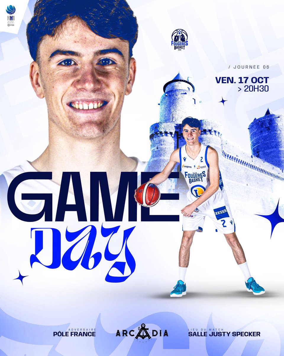 𝑮𝑨𝑴𝑬 𝑫𝑨𝒀 ⚔️

ℹ️ NM1 | J06 🆚 Pôle France 

📺 Live match > YouTube LSEI TV
📲 Live score en story Instagram

👉🏼 Présenté par l’Arcadia Fougères