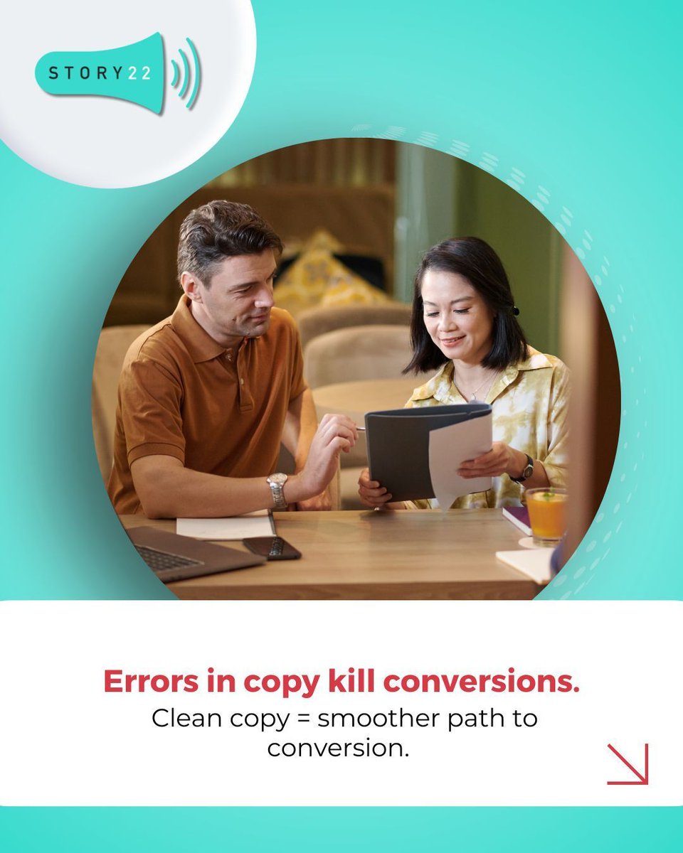 story22_'s tweet image. Do your best proofreading after you hit send?  
In marketing copy, errors don’t just embarrass – they kill. When readers spot a mistake, they stop thinking about your offer and start questioning your credibility.  

Clean copy = smoother path to conversion.  
#CopywritingTips