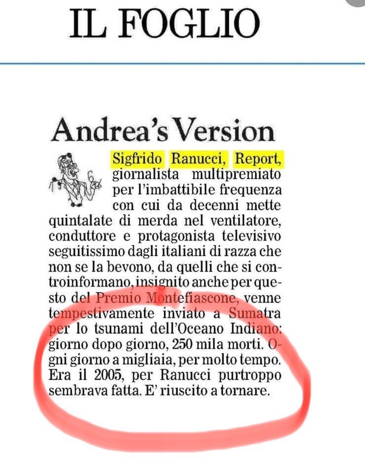 Guarda è meglio se il suo giornale non se ne occupa più