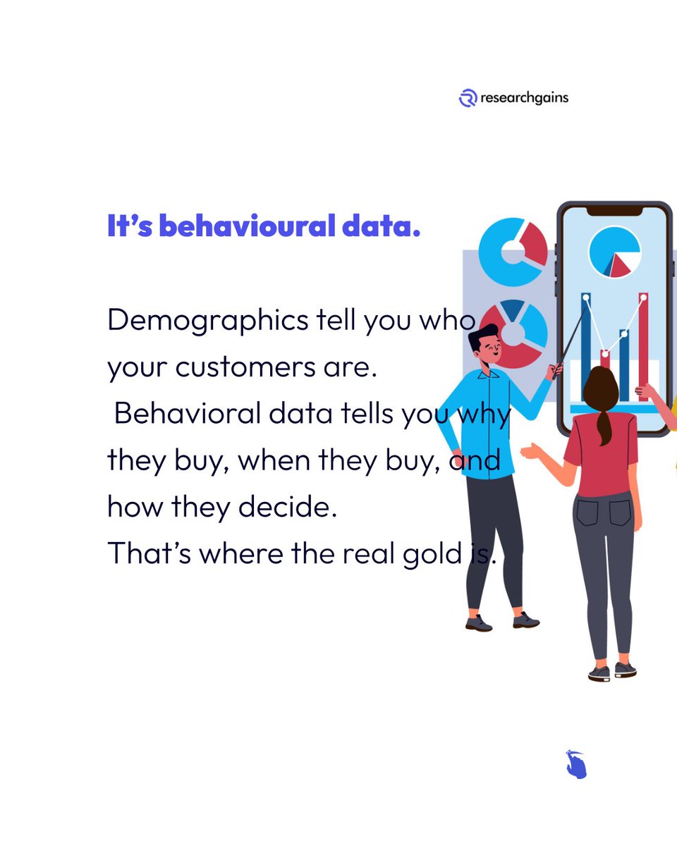 ResearchGains's tweet image. Client segmentation is not enough.
Real growth lies in collecting localized, high-quality data not generic demographics.
Because when you understand how and why people buy, your marketing stops guessing and starts winning.
#ClientSegmentation
#MarketResearch
