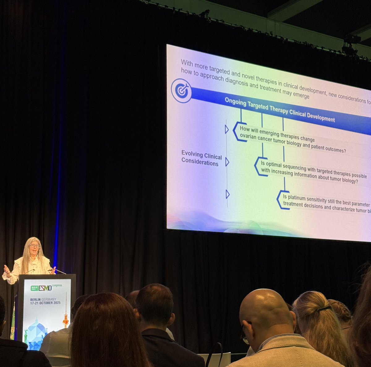omalirp's tweet image. Starting #ESMO25 with “Breaking the wall of platinum resistant ovarian cancer” #PROC w informing talks by Drs Sehouli, Colombo, @DrKatyMoore and Torp; understanding targets &amp;amp; sequencing of drugs eg ADC, when to rebx, redefining plat resistance &amp;amp; actionable biomarkers