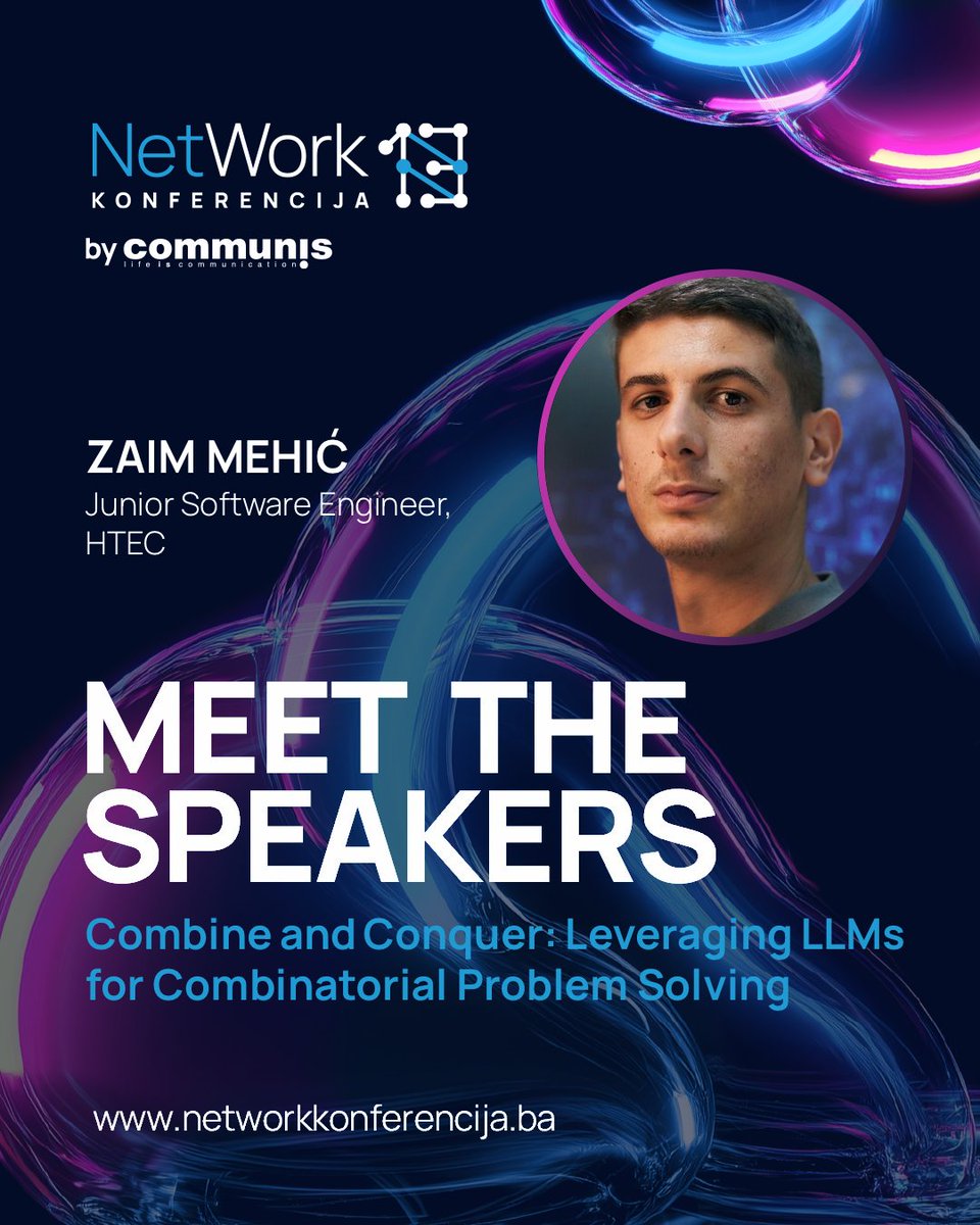 networkbih's tweet image. Naučite kako riješiti kompleksne kombinatorne probleme brzo i efikasno! 😉
Zaim Mehić pokazuje kako LLM + Constraint Programming pomažu u planiranju smjena, koristeći agente i runtime kod za prevazilaženje ograničenja tradicionalnih alata.
#NetworkBiH #network13