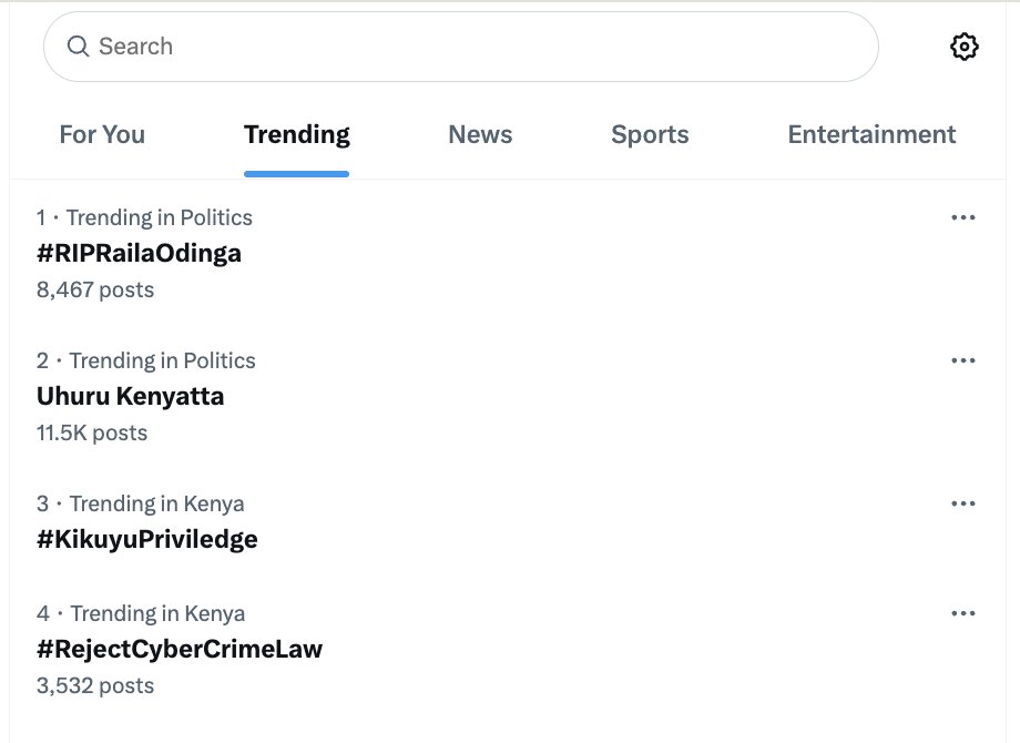 We now at number 4. Ongeza Kuni. Let me put some posts on other platforms #RejectCyberCrimeLaw