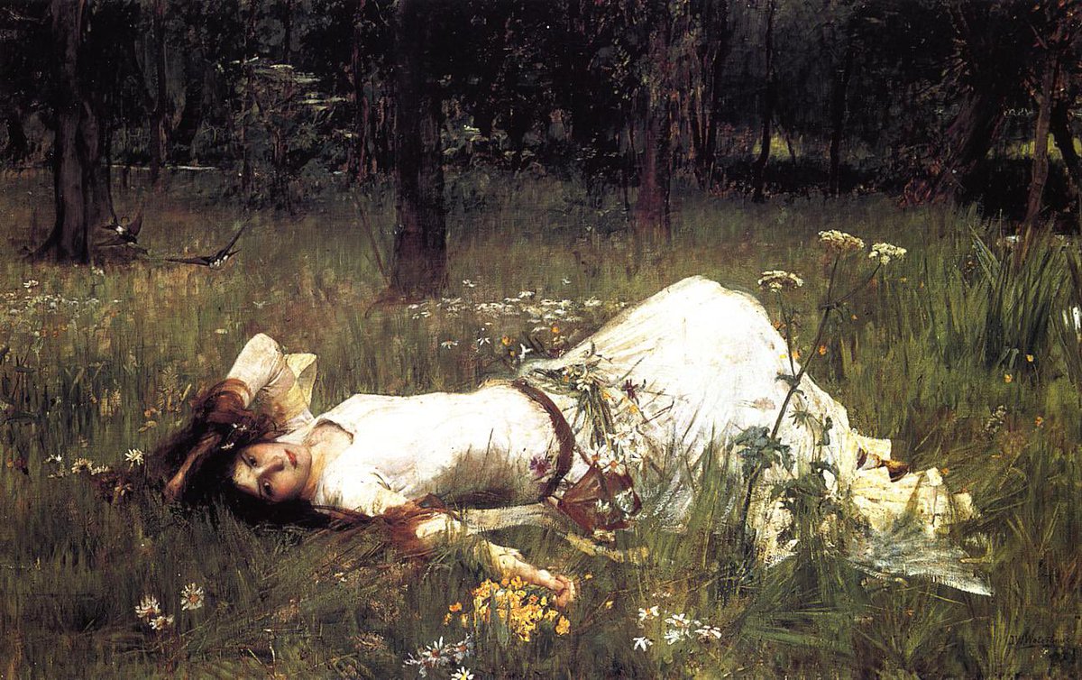 starpplepie's tweet photo. ophelia by sir. john william waterhouse // &amp;team yuma and harua back to life roar version https://t.co/gefrAzLnqI