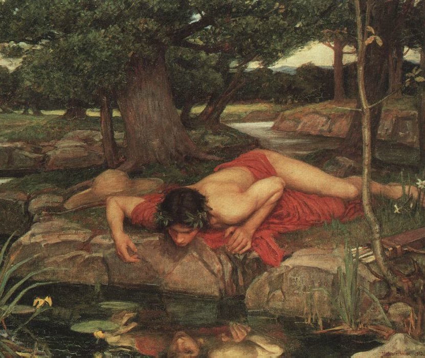 starpplepie's tweet photo. narcissus by sir. john william waterhouse // &amp;team nicholas and harua back to life roar version https://t.co/7kFCZnNI1z