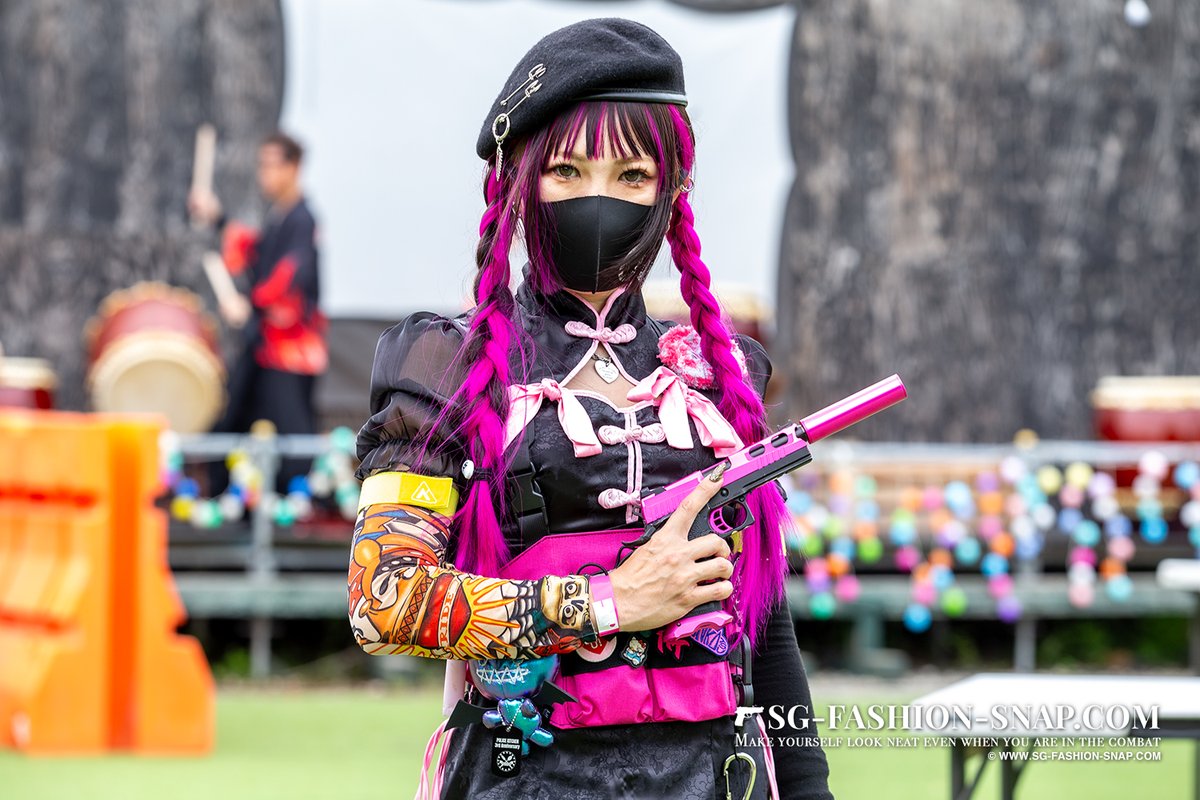 千葉県 東京サバゲーパーク で開催された" #鯖踊 サバオドリ SEASON6"で撮影させていただいた ういさん。掲載ページはこちら ⇒ sg-fashion-snap.com/archives/39637