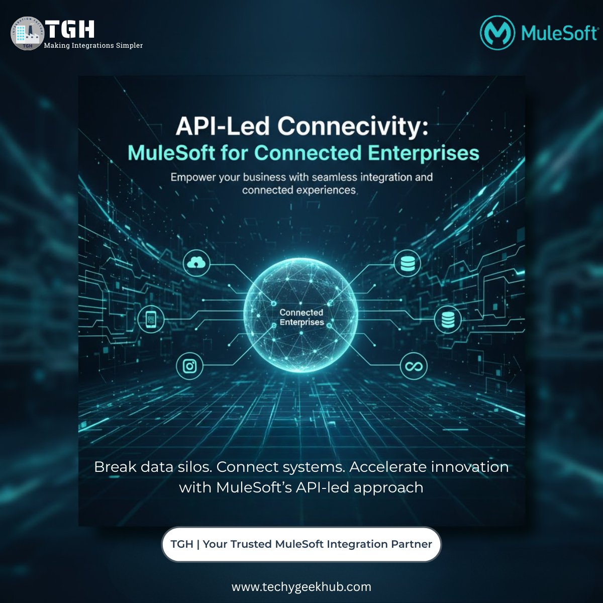 HubTgh's tweet image. API-Led Connectivity 🚀
Unify data, apps & devices with MuleSoft’s API-led approach.
At @HubTgh ,we power seamless integration & digital innovation.
👉 Partner with your trusted MuleSoft experts.
🔗 techygeekhub.com
#TGH #MuleSoft #APIIntegration #DigitalTransformation