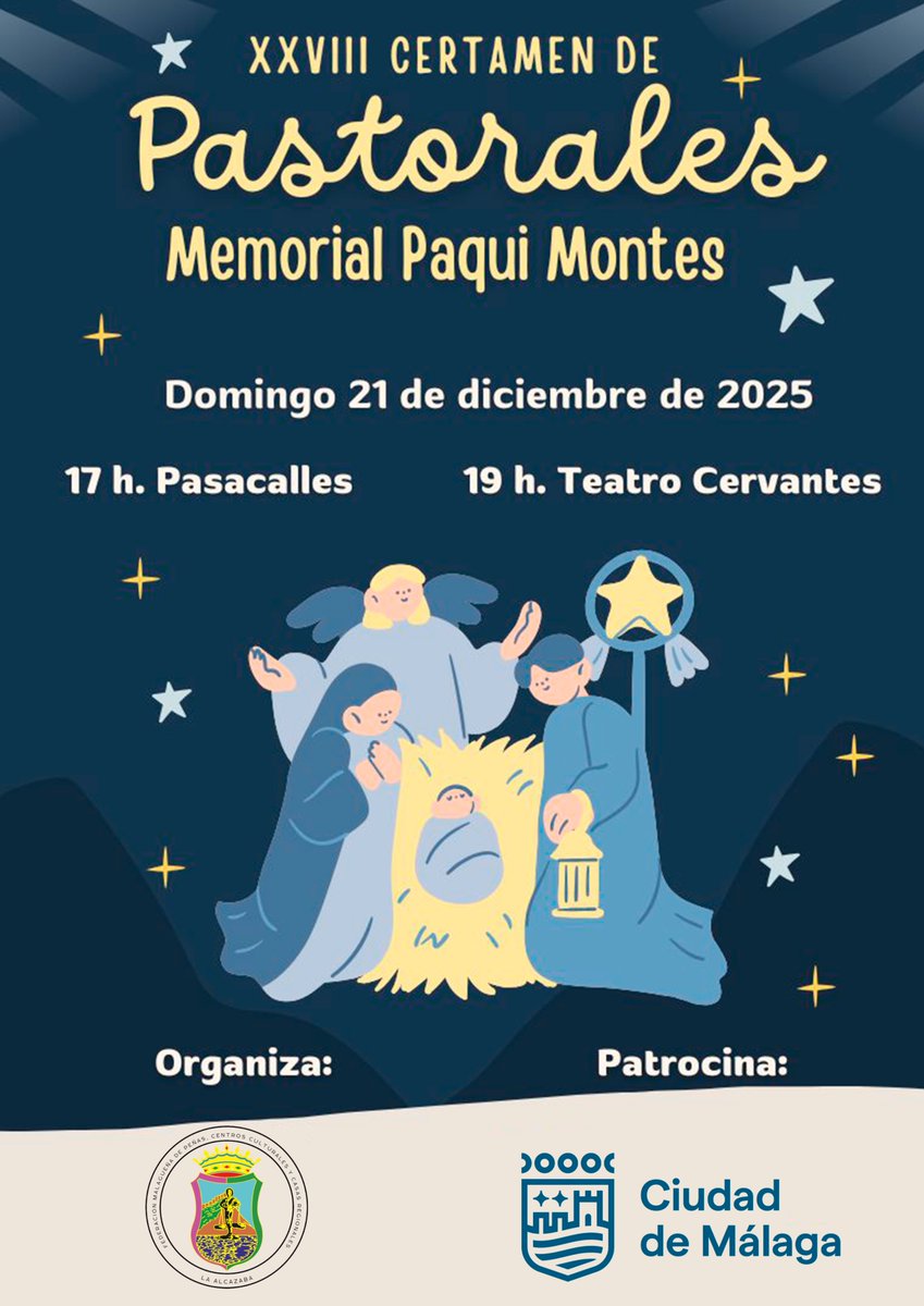 Las Pastorales son un elemento muy importante en la Navidad para nuestro colectivo. Otro año más compartiremos sus villancicos con todos los malagueños en la jornada del 21 de diciembre.

Disponibles las bases del XXVIII Encuentro de Pastorales 👇
femape.com/bases-del-xxvi…