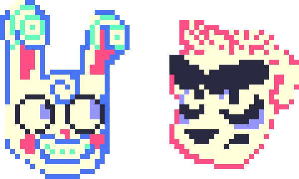 <a href="/rawdawgcomics/">RAWDAWG COMICS</a>

Flynn and Stahli! First time using a stylus for pixelart instead of a mouse

#pixelart #pixelartist #aseprite #dotpict #ドット絵 #rawdawgcomics #bingus #stahli #flynn