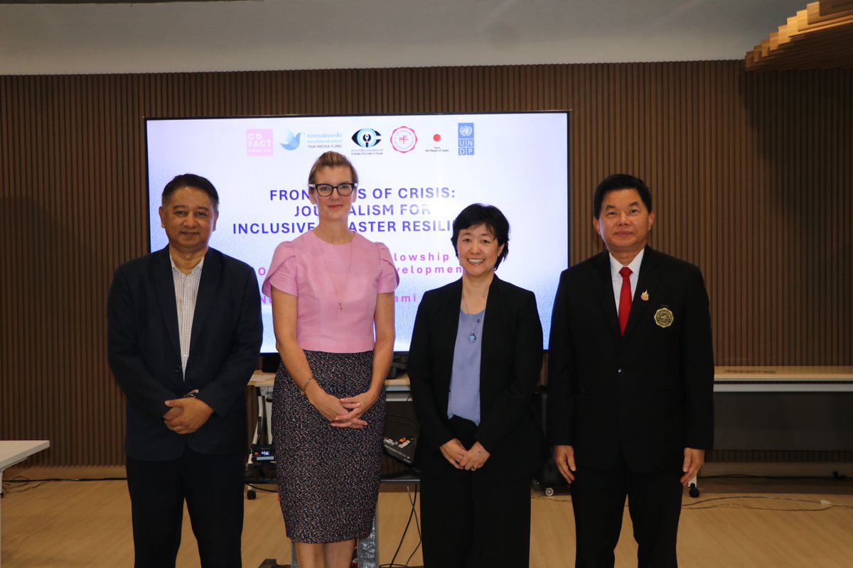 UNDPasiapac's tweet photo. 📣 Kicking off the Media Fellowship Programme: “Frontline of Crisis: Journalism for Inclusive Disaster Resilience” as part of the regional Tsunami Project in Thailand with the @JapanGov.

The Fellowship bridges preparedness efforts with the crucial role of journalism as an agent of change for building resilience.
Stay tuned! 💪

#DisasterResilience #GetToHigherGround #EmbassyofJapan