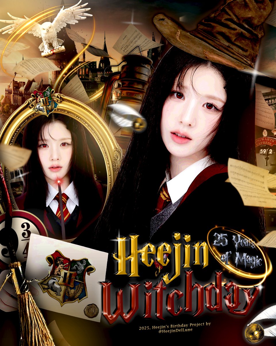 ᅠ
ⓘ;  “LUMOS!” 𝗛𝗘𝗘𝗝𝗜𝗡 𝗪𝗜𝗧𝗖𝗛𝗗𝗔𝗬: 𝟮𝟱 𝗬𝗘𝗔𝗥𝗦 𝗢𝗙 𝗠𝗔𝗚𝗜𝗖, Glittery charmograph says …  ☾: A memory that glows like arts in the dark, portrait of golden hour kissed by bliss, and it sparks the happiest spell ever cast. ── ✶ 
ᅠ