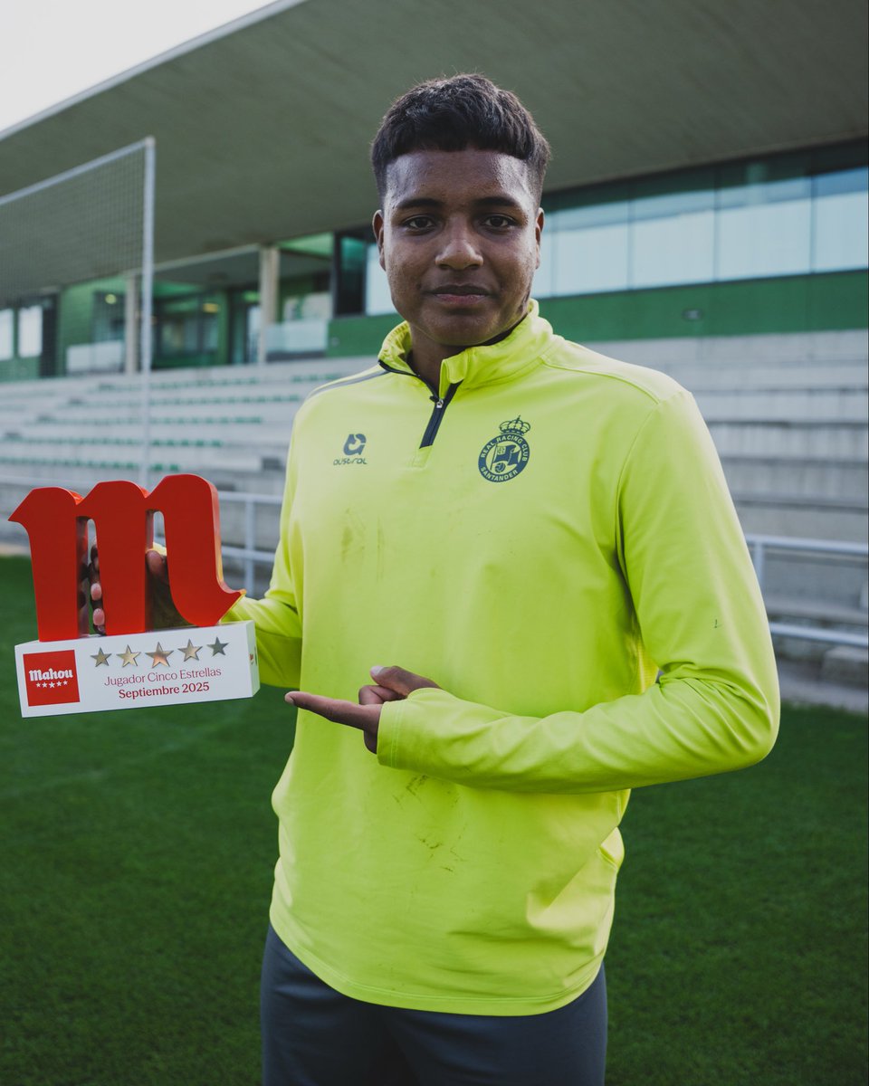 ⭐️ El #JugadorCincoEstrellas de <a href="/futbolmahou/">Fútbol Mahou</a> en el Racing durante el mes de septiembre es…

🎉 JEREMY

👏🏼 ¡Enhorabuena!