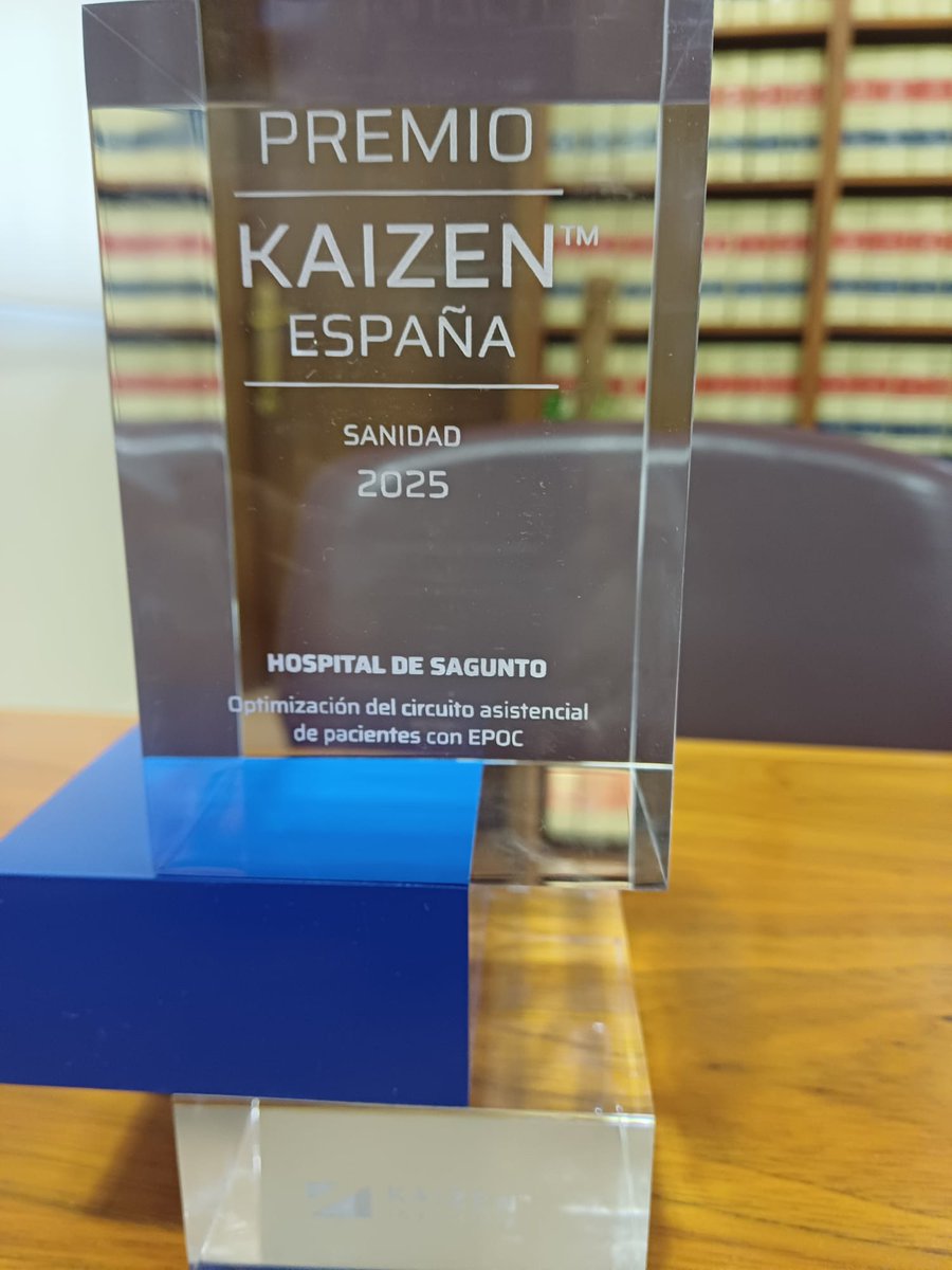 Ayer el #HospitaldeSagunto fue galardonado con un premio Kaizen Sanidad por el proyecto “Proceso asistencial del paciente con EPOC“. 
Gracias a los Servicios de Neumología, A. Primaria y Urgencias. Juntos somos mejores y ayudamos a mejorar la atención al paciente.
¡Enhorabuena!