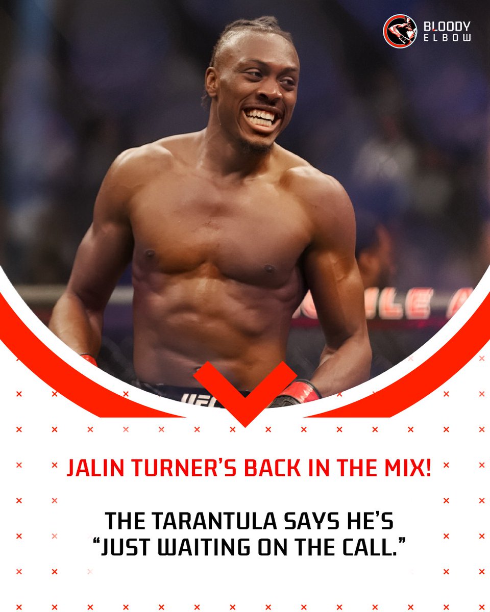 Jalin Turner’s back in the mix! 👀

The Tarantula says he’s “just waiting on the call.” 🕷️📞 #UFC