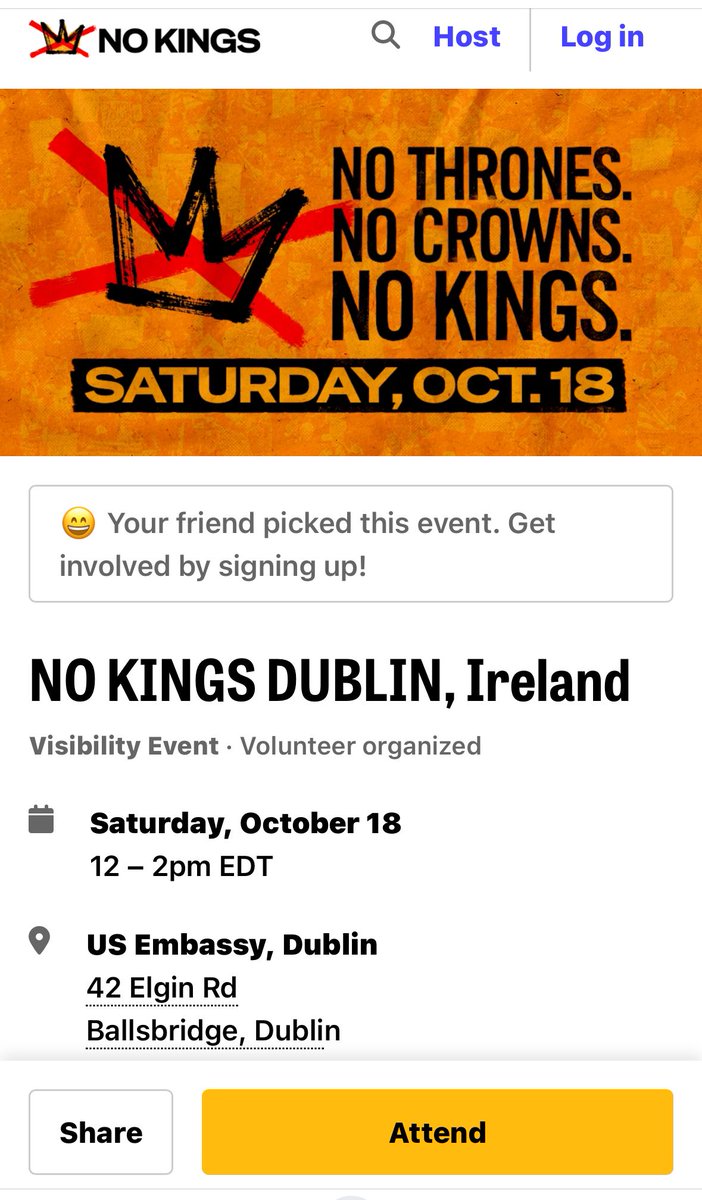 DemsIRL's tweet photo. Anyone else planning on taking a page from Portland for the No Kings protest?

Your voice &amp; presence matter! Note that this event is sponsored and organized by Indivisible Ireland, no DA Ireland affiliation. Sign up below: 
https://t.co/UEPEAo1dLh
#NoKingsDayOct18th https://t.co/6drxE7EBb9