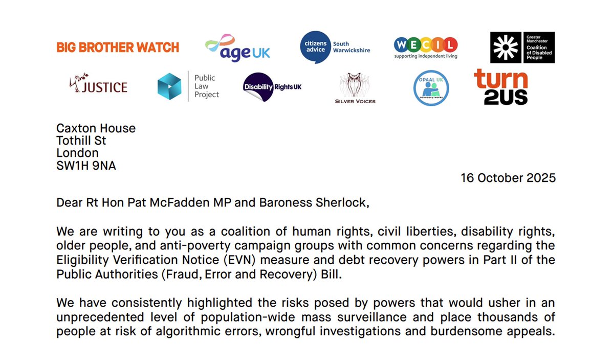 TPensions's tweet image. 👁️The Government&apos;s mass bank spying powers  &quot;risk recreating a horizon-scale scandal for some of the most marginalised members of our society&quot;
⬇️🔽⬇️🔽⬇️🔽⬇️🔽