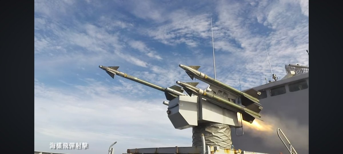 stoa1984's tweet image. Taiwan navy fleet concluded a five day joint training. The clip included the firing of sea chaparral, which is really inadequate for present environment. (But it looks nice/useful on very early corvettes)