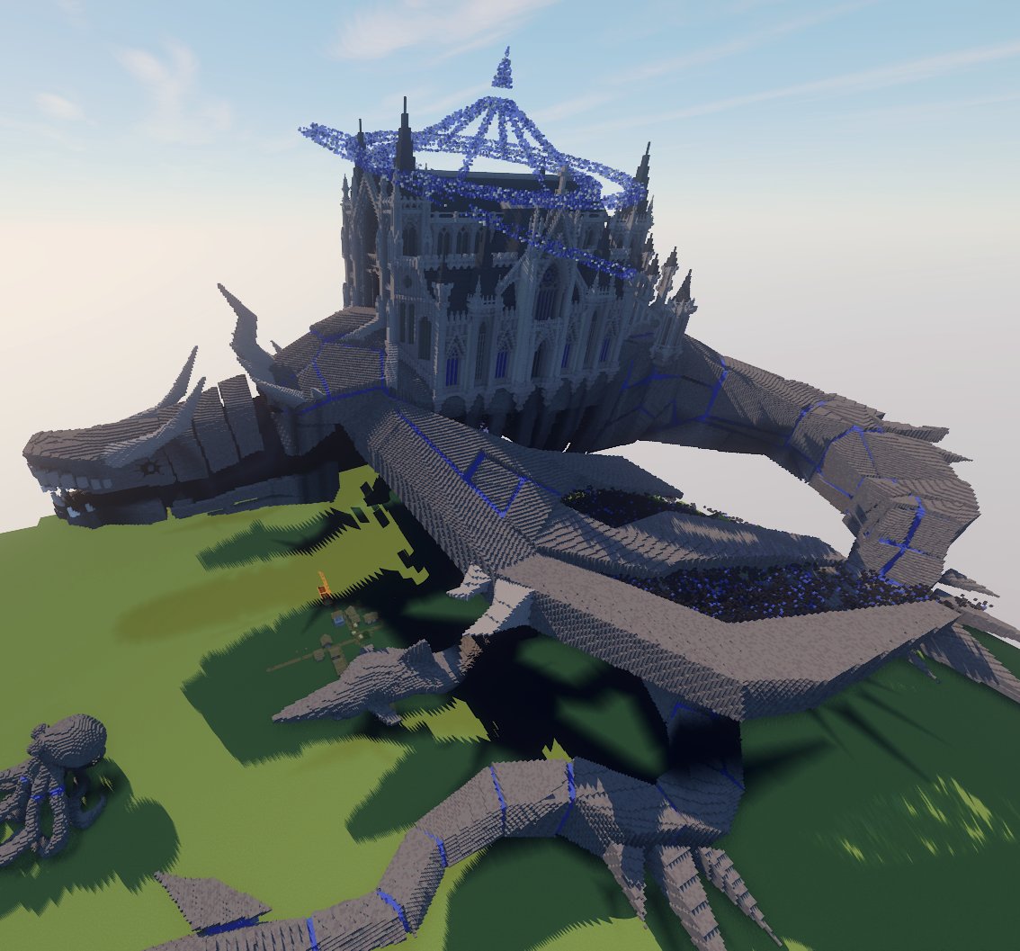 _i1lz's tweet image. マインクラフトで作った深海の巨大生物