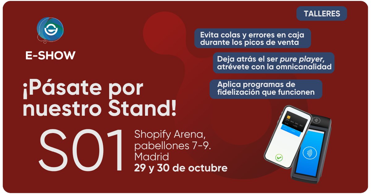 Factorlibreerp's tweet image. Los próximos 29 y 30 de octubre estaremos en @eshowesp #Madrid 🙌 Pásate por el Stand S01 de #Gextia by Factor Libre (Shopify Arena, pabellones 7-9) para charlar un rato con nosotros. Habrá sorpresas🎁. ¿Nos vemos allí?