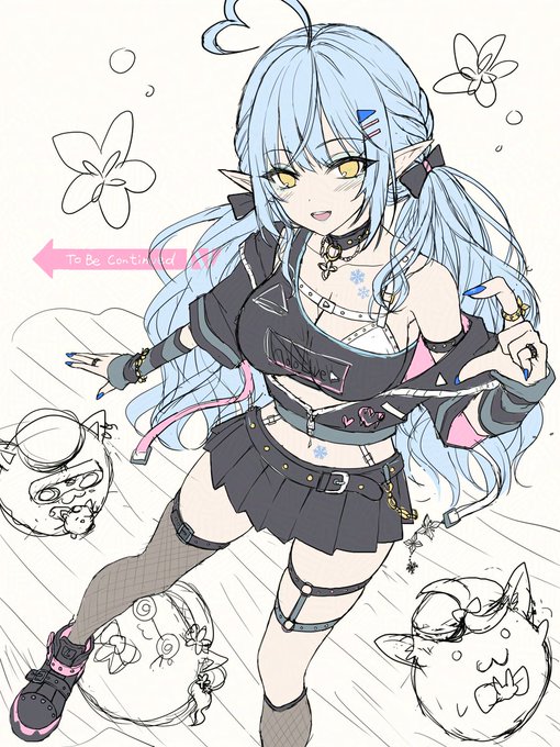 キャップをキレイに描くのに難儀して弄ってるウチに
気付いたら黒ラミィちゃんになってた☃️wip

これはこれで--ありかもしんない
パンクファッション、好き(*'ω`*) 