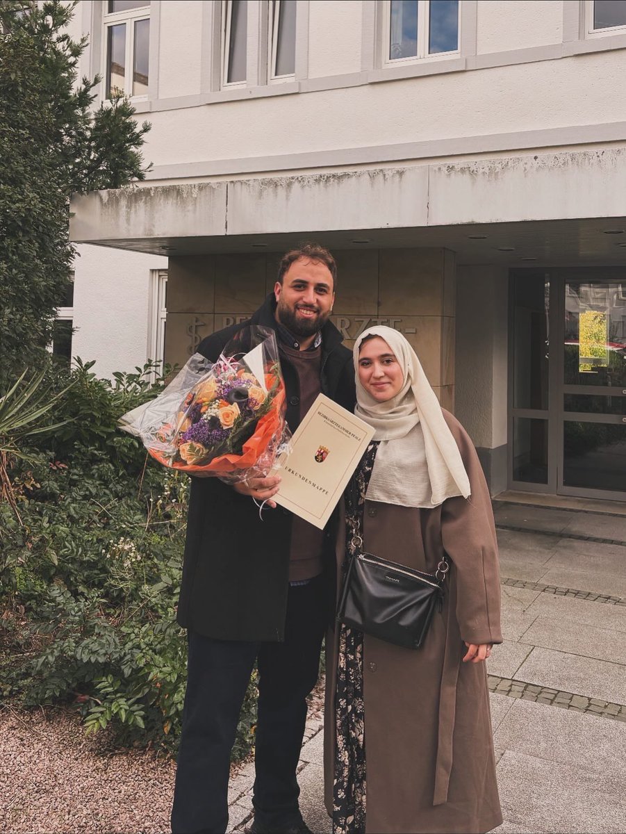 My husband passed his second doctor specialisation exam now becoming both a paediatrician and a neonatologist 🙂 Palestinians from Gaza only know how to excel ♥️
