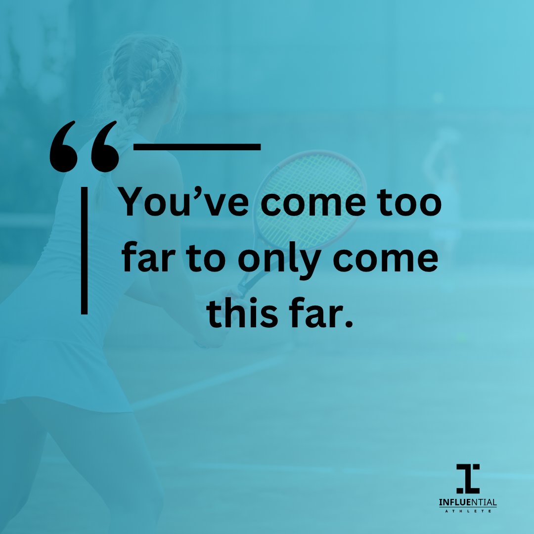 You’ve come too far to only come this far.

You’ve worked so hard.

Don’t stop now because you’re scared.

Don’t stop now because others tell you you can’t.