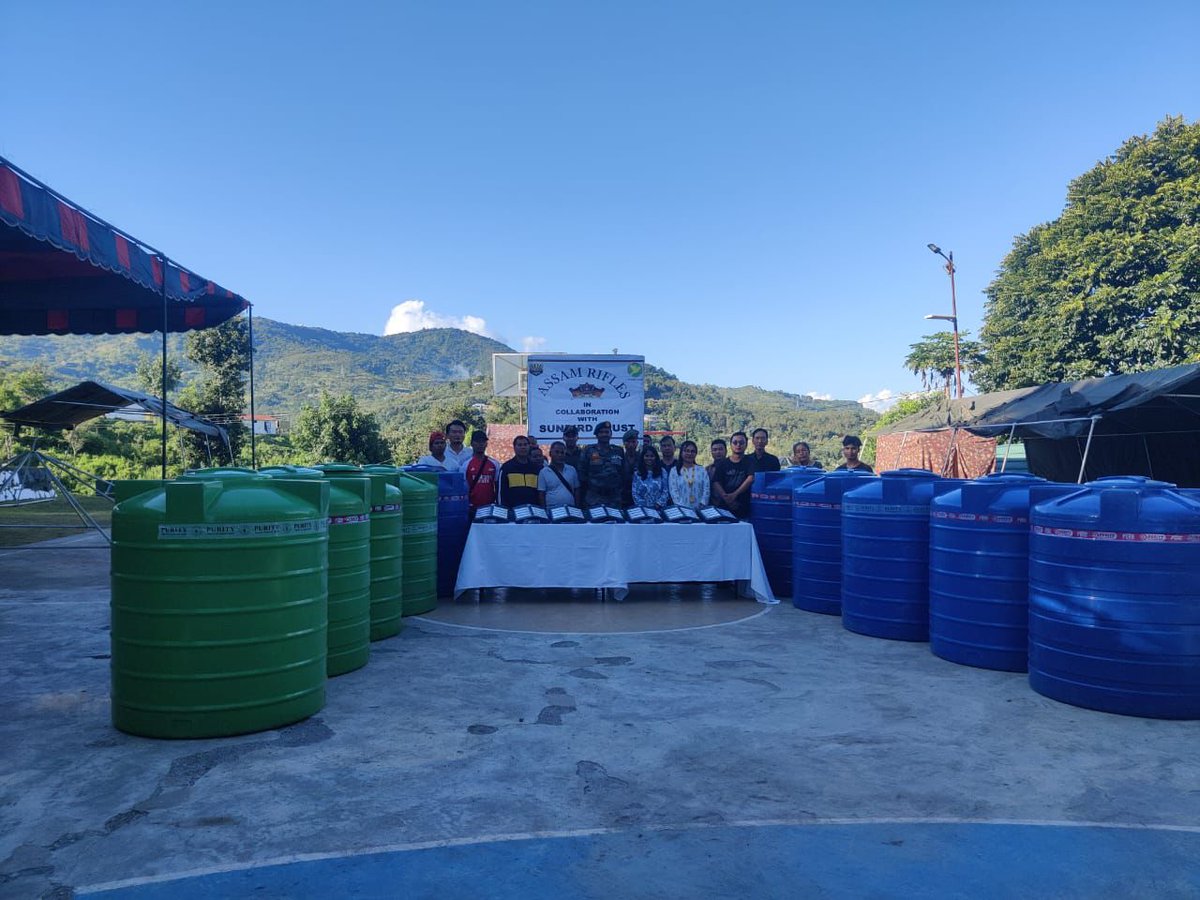 We’re deeply grateful to the 36th <a href="/AssamRifles4/">Assam Rifles 🇮🇳</a>, Hq Veng, and <a href="/SunbirdTrust/">Sunbird Trust</a> for their generous gift of a 1000L Sintex water tank to TMI, Pearsonmun. 

Your thoughtful support will go a long way in improving our school’s daily water needs &amp; creating a better environment for us.