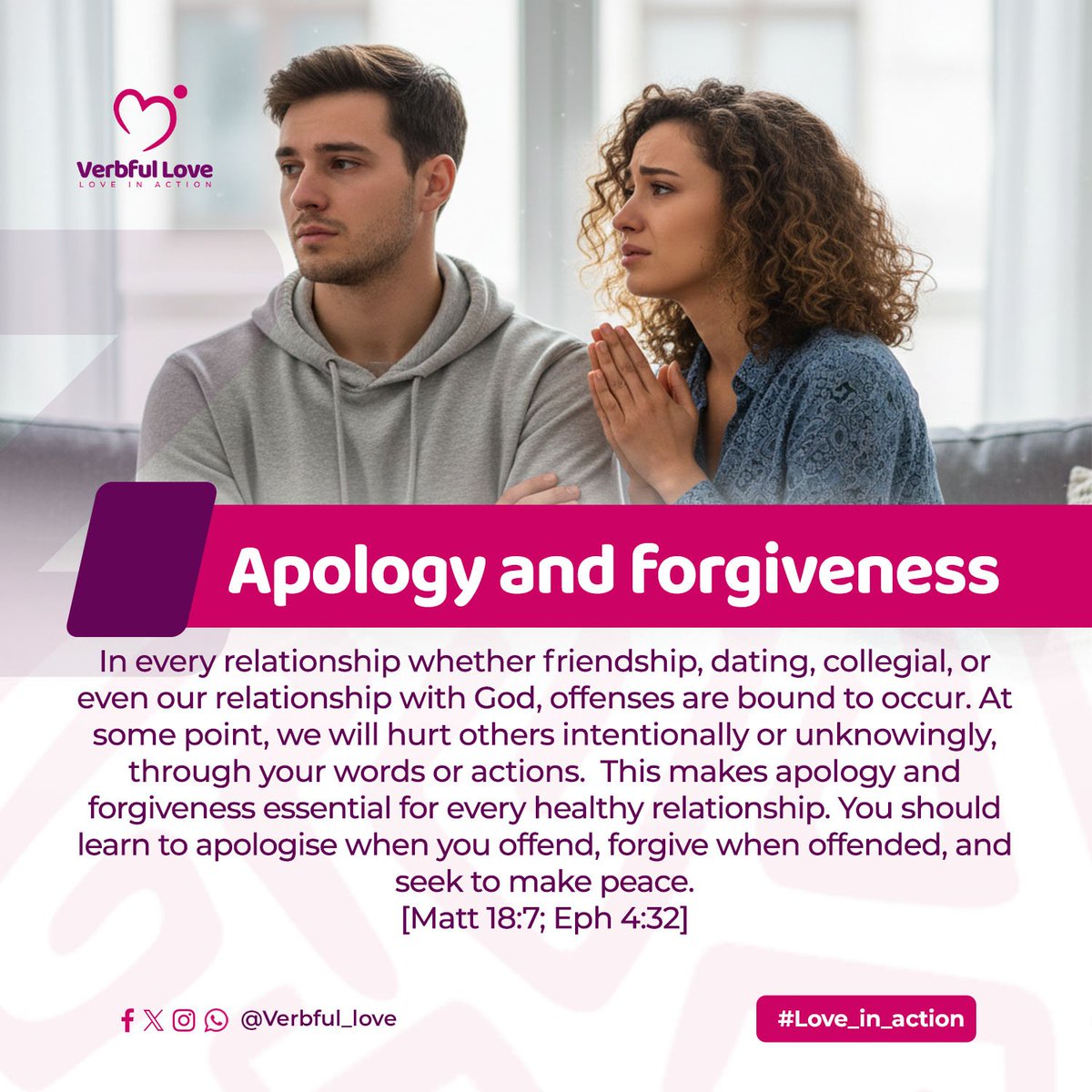 verbful_love's tweet photo. Apologise when you offend, forgive when offended 👇 🙏 https://t.co/rD3CjFJGY4