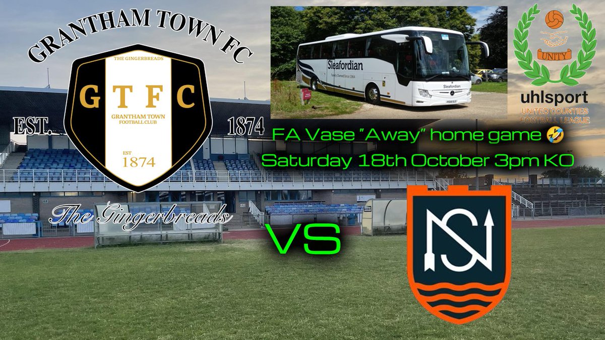 TOMORROW! <a href="/granthamtownfc/">Grantham Town FC</a> VS <a href="/TheHighwayMen_/">Newark and Sherwood United Football Club</a> in the #FAVase , two local sides from the same league going head to head, in the first of two meetings coming up this week. Join me live match coverage tomorrow: youtube.com/live/zzn1hwo1K… via <a href="/YouTube/">YouTube</a>
