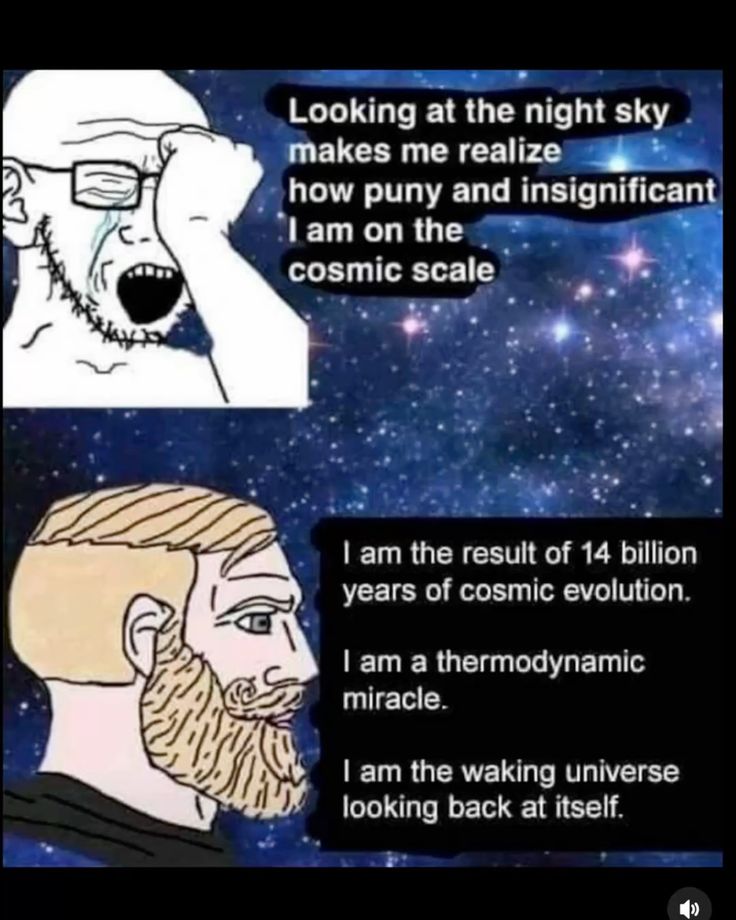 idropFbombs's tweet image. Why do they teach heliocentrism 🌎and evolution 🐒 to the masses? THIS IS WHY. 

This hot garbage meme is why. 

They want you to forever feel small and insignificant when you are NOT. 
Like your existence is an accident when it is NOT. 

Stay away from demonic New Age TRASH!