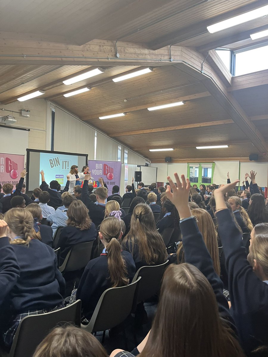 Big thanks to the Bin It Roadshow who visited our <a href="/Pres_Carlow/">Presentation College</a> first years yesterday. They really enjoyed it and learnt lots! <a href="/CeistTrust/">CEIST</a> <a href="/GreenSchoolsIre/">Green-Schools</a> ♻️
