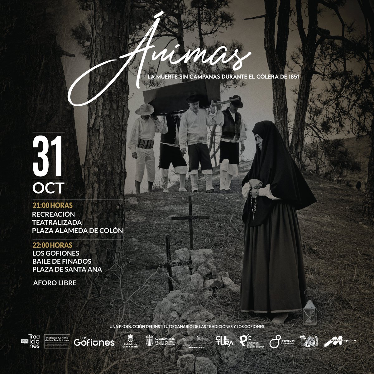 Lpa Cultura (@lpacultura) on Twitter photo Á𝗻𝗶𝗺𝗮𝘀, 𝗹𝗮 𝗺𝘂𝗲𝗿𝘁𝗲 𝘀𝗶𝗻 𝗰𝗮𝗺𝗽𝗮𝗻𝗮𝘀 𝗱𝘂𝗿𝗮𝗻𝘁𝗲 𝗲𝗹 𝗰ó𝗹𝗲𝗿𝗮 𝗱𝗲 𝟭𝟴𝟱𝟭» | 𝗥𝗲𝗰𝗿𝗲𝗮𝗰𝗶ó𝗻 𝘁𝗲𝗮𝘁𝗿𝗮𝗹𝗶𝘇𝗮𝗱𝗮 𝘆 𝗯𝗮𝗶𝗹𝗲 𝗱𝗲 𝗳𝗶𝗻𝗮𝗱𝗼𝘀
Una mirada al pasado, un homenaje a nuestras tradiciones en la noche de los Difuntos
<a href="/aytolpgc/">Ayuntamiento de Las Palmas de Gran Canaria</a> Á𝗻𝗶𝗺𝗮𝘀, 𝗹𝗮 𝗺𝘂𝗲𝗿𝘁𝗲 𝘀𝗶𝗻 𝗰𝗮𝗺𝗽𝗮𝗻𝗮𝘀 𝗱𝘂𝗿𝗮𝗻𝘁𝗲 𝗲𝗹 𝗰ó𝗹𝗲𝗿𝗮 𝗱𝗲 𝟭𝟴𝟱𝟭» | 𝗥𝗲𝗰𝗿𝗲𝗮𝗰𝗶ó𝗻 𝘁𝗲𝗮𝘁𝗿𝗮𝗹𝗶𝘇𝗮𝗱𝗮 𝘆 𝗯𝗮𝗶𝗹𝗲 𝗱𝗲 𝗳𝗶𝗻𝗮𝗱𝗼𝘀
Una mirada al pasado, un homenaje a nuestras tradiciones en la noche de los Difuntos
<a href="/aytolpgc/">Ayuntamiento de Las Palmas de Gran Canaria</a>