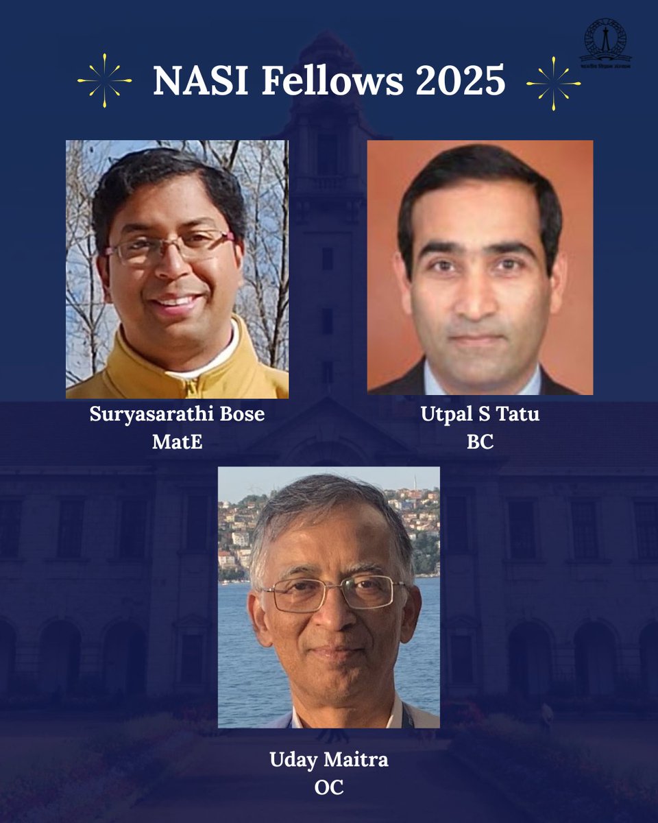 iiscbangalore's tweet image. Congratulations to the IISc faculty members newly elected as NASI Fellows 2025!🎉
@nasi_academy
🔗: iisc.ac.in/events/iisc-fa…