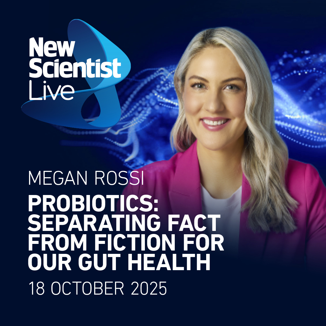 newscientist's tweet image. Only 1 day to go until New Scientist Live returns. Debunk common myths about probiotics, explore consumer confusion in the supplements aisle, and understand the science behind live bacteria with @TheGutHealthDoc.
Join us on the 18th-19th October at Excel London, get your tickets…