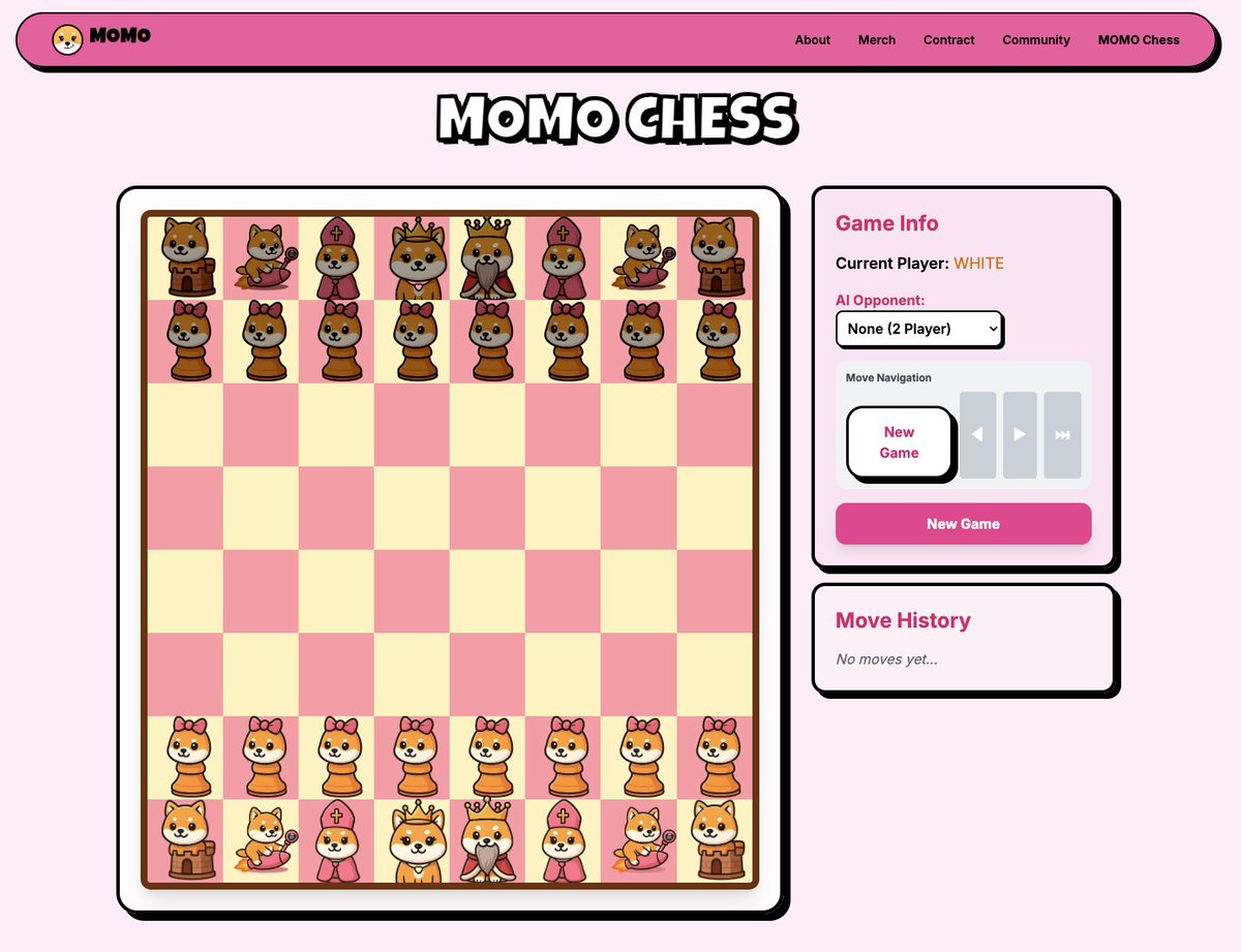 We love our community. 
Our new $MOMO Chess game is going live soon. Thanks to community member <a href="/fs3n__/">cyrptJIT</a> ! 🫶